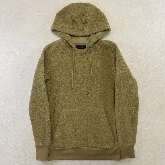 No Boundaries Soft Sherpa Beige Hoodie Drawstring Sweater SIZE XS - Picture 1 of 10